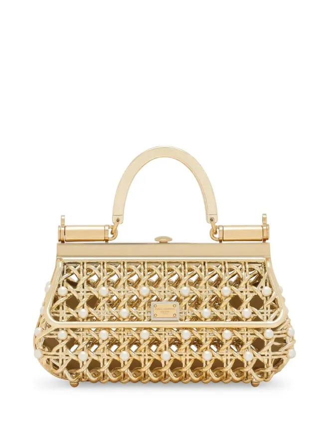 Dolce & Gabbana Dolce & Gabbana パール付きケージデザインのトートバッグの商品画像