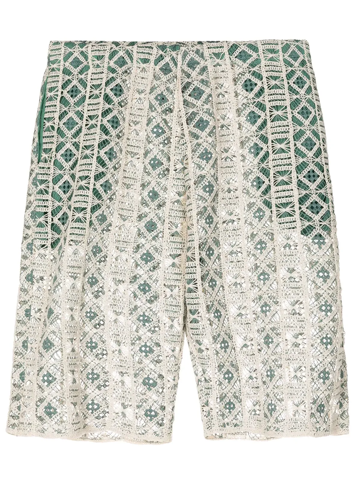 Amir Slama 刺繍ショーツ - グリーン - 画像1