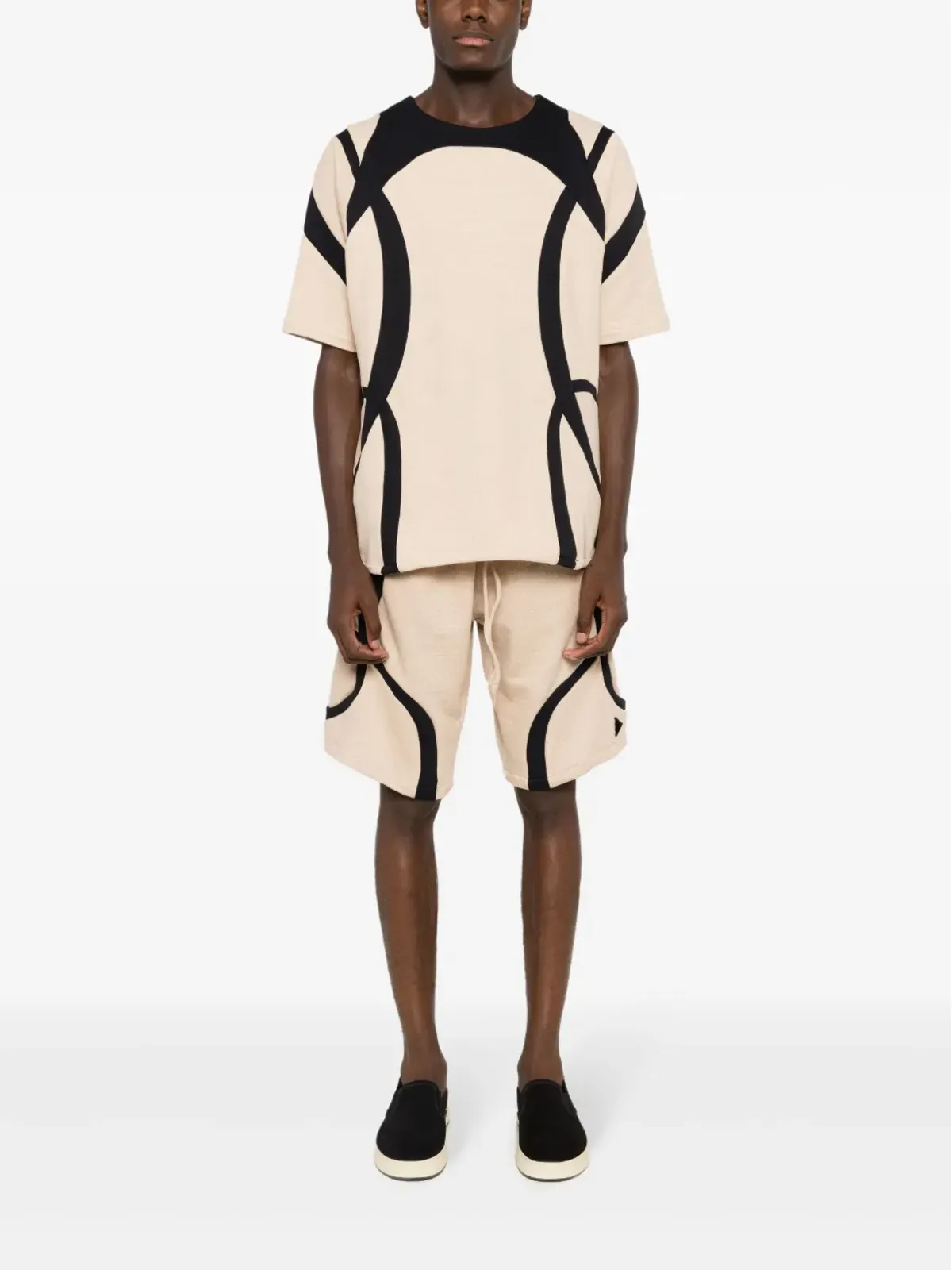 Amir Slama パネルドコットンTシャツ - 画像2