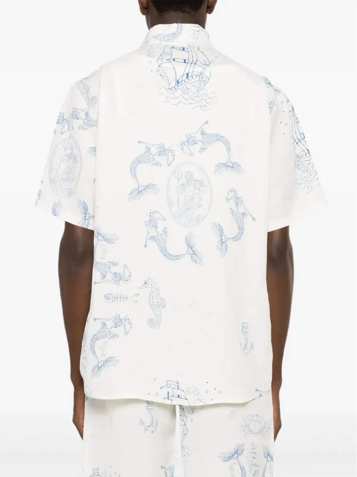 Amir Slama ロゴ刻印入り グラフィックプリント シャツ - ホワイト - 画像4