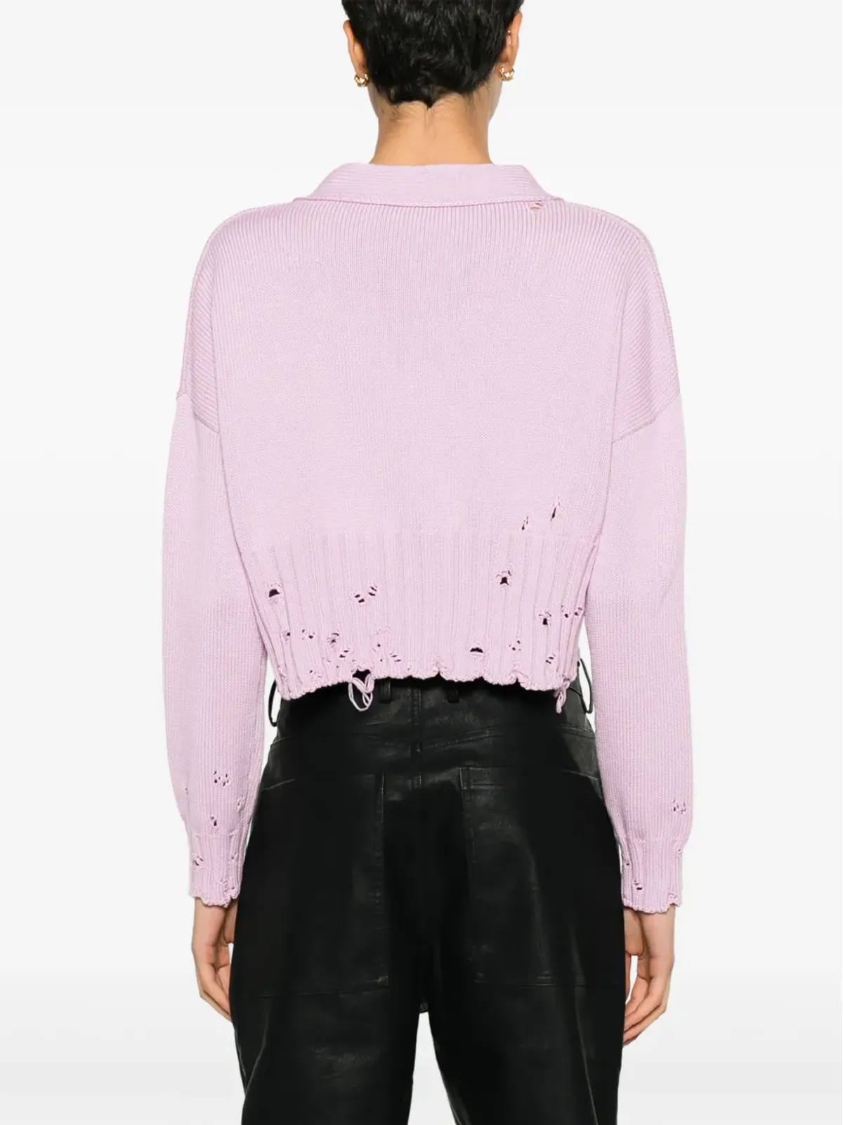 Marni Vネック コットンカーディガン ピンク - 画像4