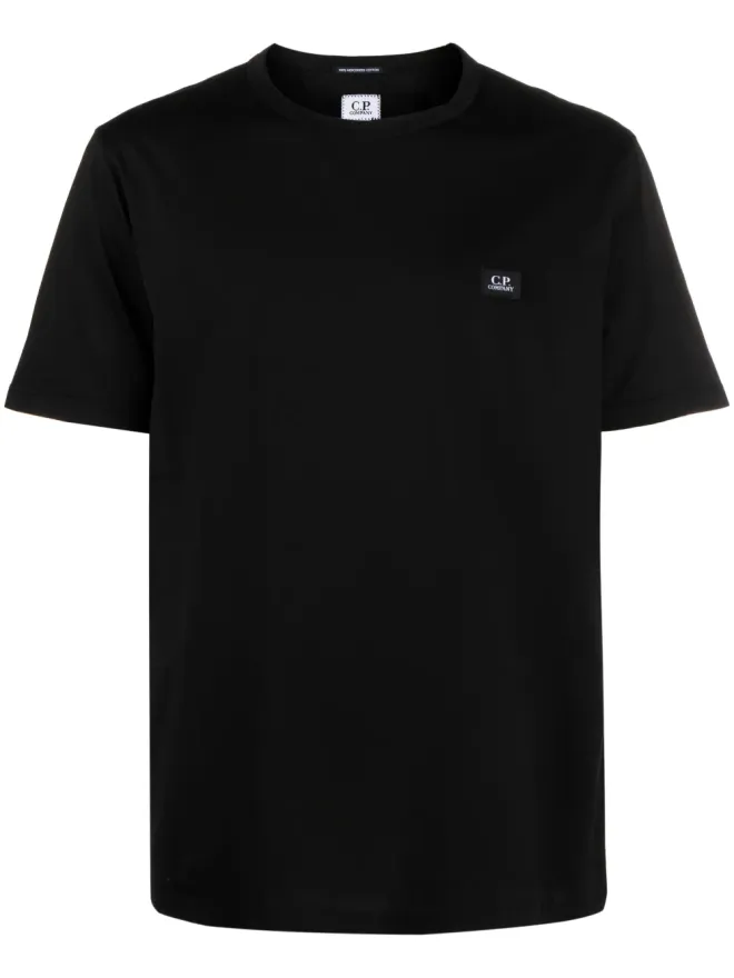 C.P. Company C.P. Company ロゴパッチ コットン Tシャツ - ブラックの商品画像