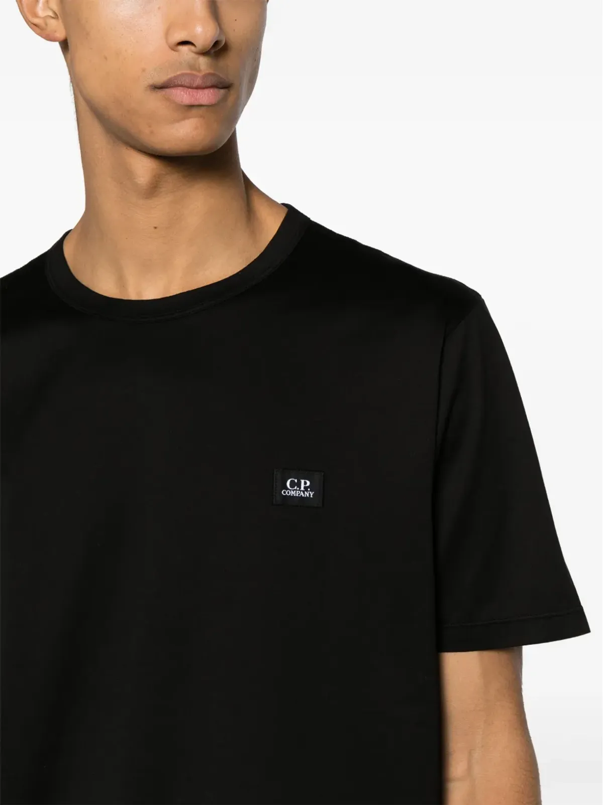 C.P. Company ロゴパッチ コットン Tシャツ - ブラック - 画像5