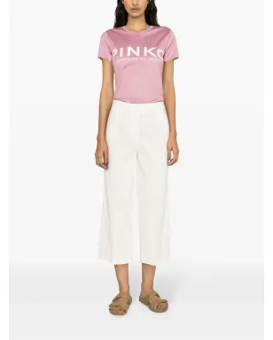 PINKO プロテシラオ リネン混クロップドパンツ - ホワイト - サムネイル2