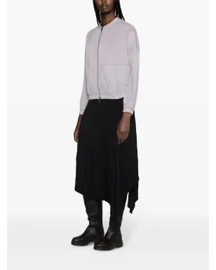 Emporio Armani スキューバジャージー素材のパネルデザイン ボンバー ジャケット（パープル） - サムネイル3