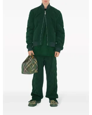 Burberry キルテッドジップアップボンバージャケット - グリーン - サムネイル2