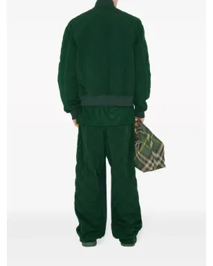 Burberry キルテッドジップアップボンバージャケット - グリーン - サムネイル4