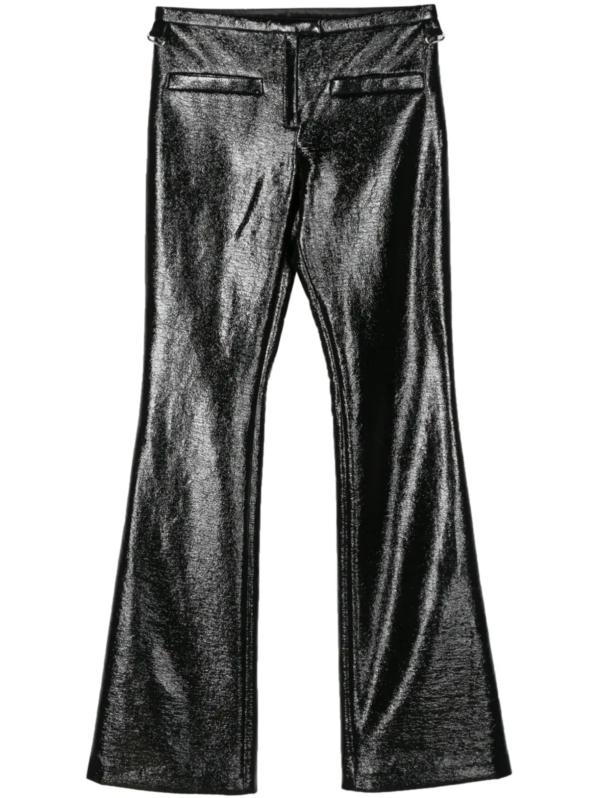 Courrèges Snaps Vinyl フレアパンツ - ブラック - 画像1