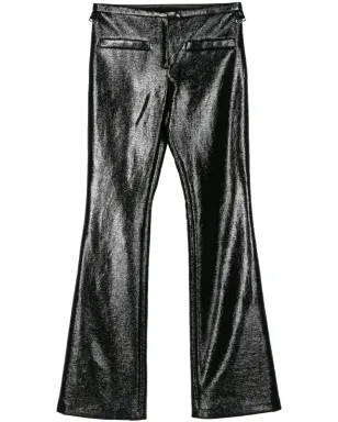 Courrèges Snaps Vinyl フレアパンツ - ブラック - サムネイル1