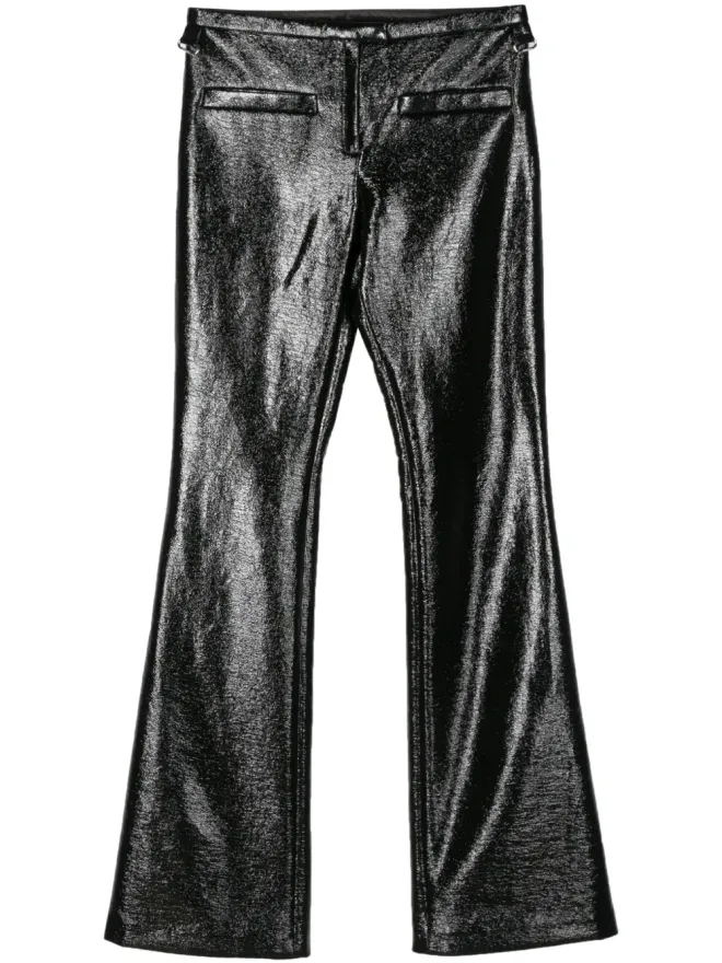 Courrèges Courrèges Snaps Vinyl フレアパンツ - ブラックの商品画像