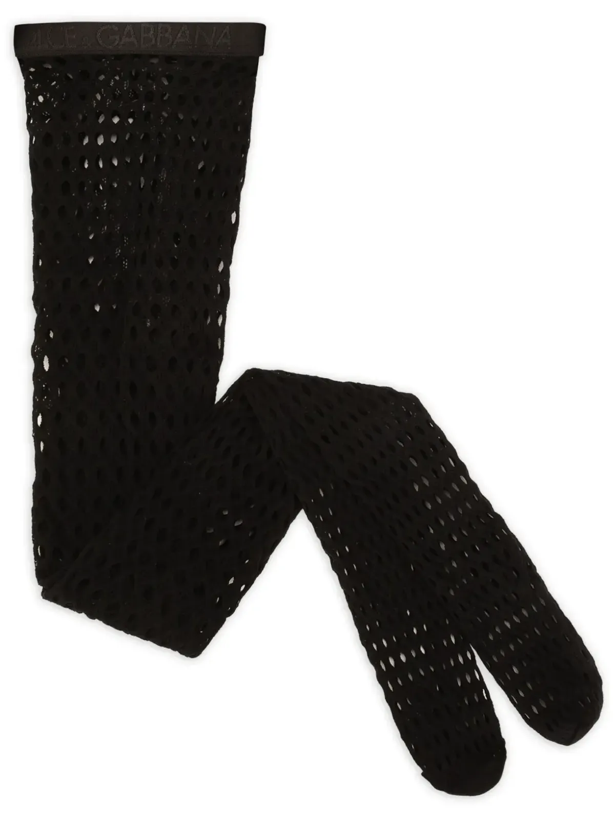 Dolce & Gabbana ブランデッドエラスティックメッシュタイツ - Black - 画像1
