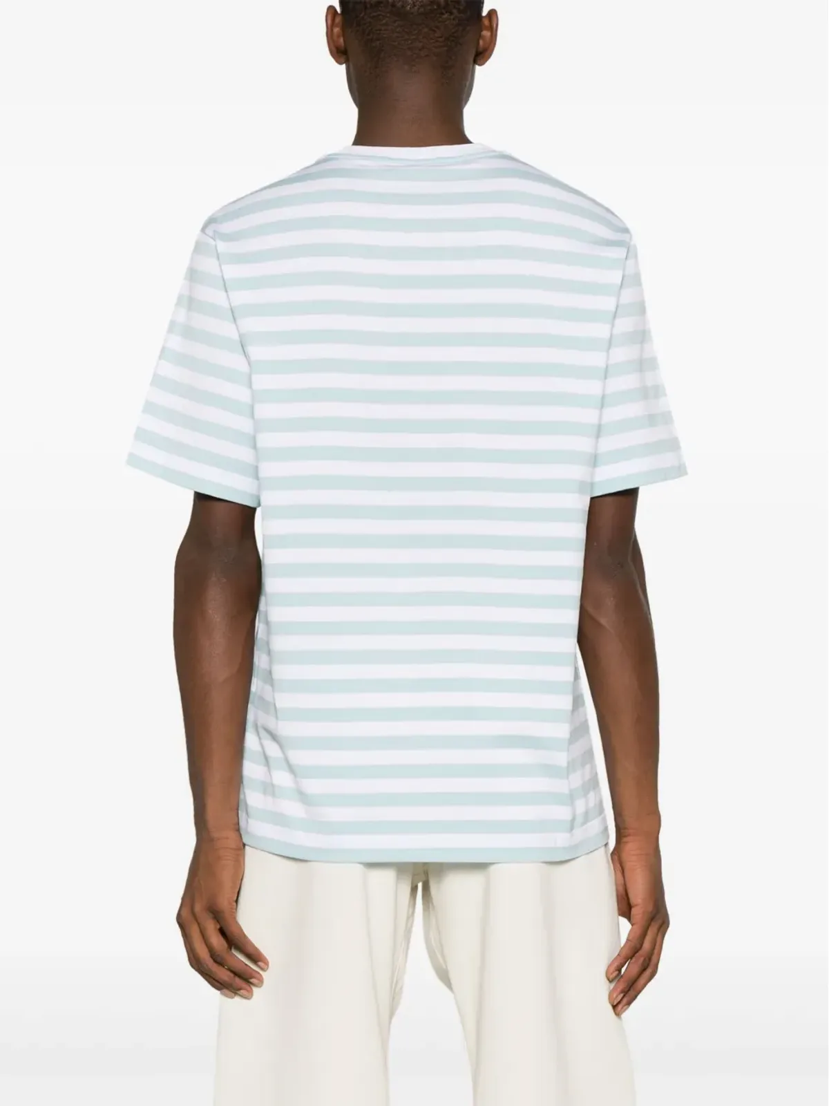 Versace マリンストライプ コットンTシャツ - ブルー - 画像4