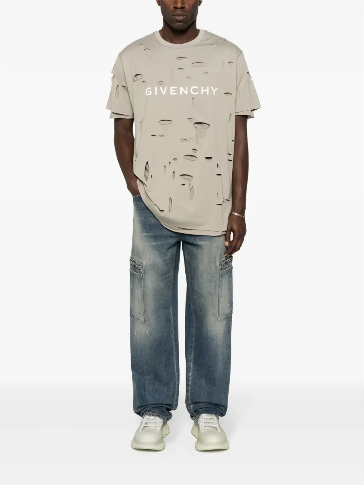Givenchy ストレートレッグカーゴジーンズ ブルー - 画像2
