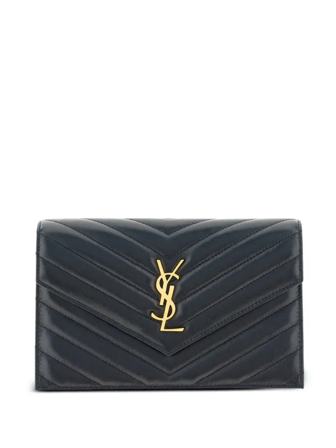 Saint Laurent Saint Laurent エンベロープチェーンウォレット - ブラックの商品画像