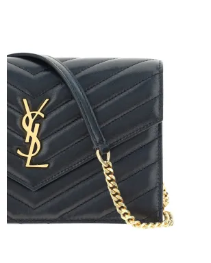Saint Laurent エンベロープチェーンウォレット - ブラック - サムネイル4