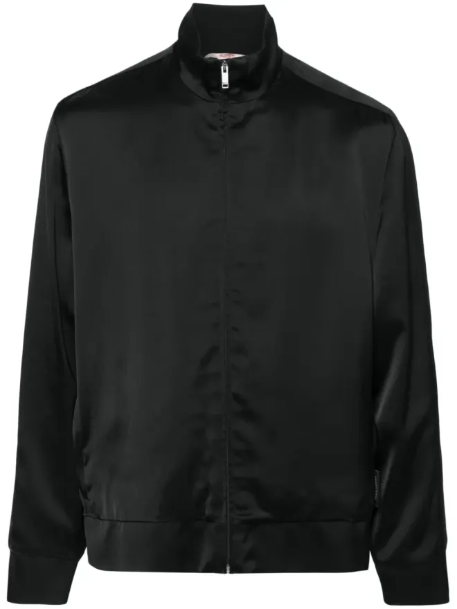 Valentino Garavani Valentino Garavani ロックスタッドディテール ボンバージャケット - ブラックの商品画像
