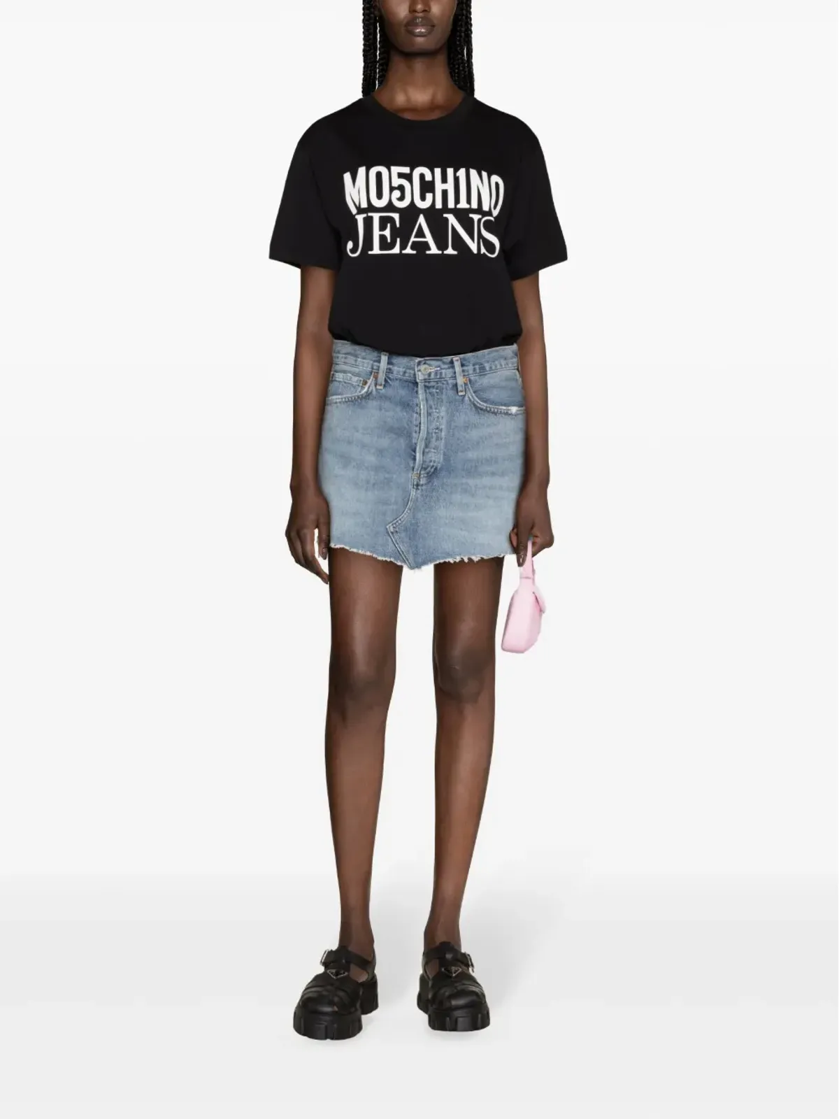 Moschino ロゴプリント コットン Tシャツ - ブラック - 画像2
