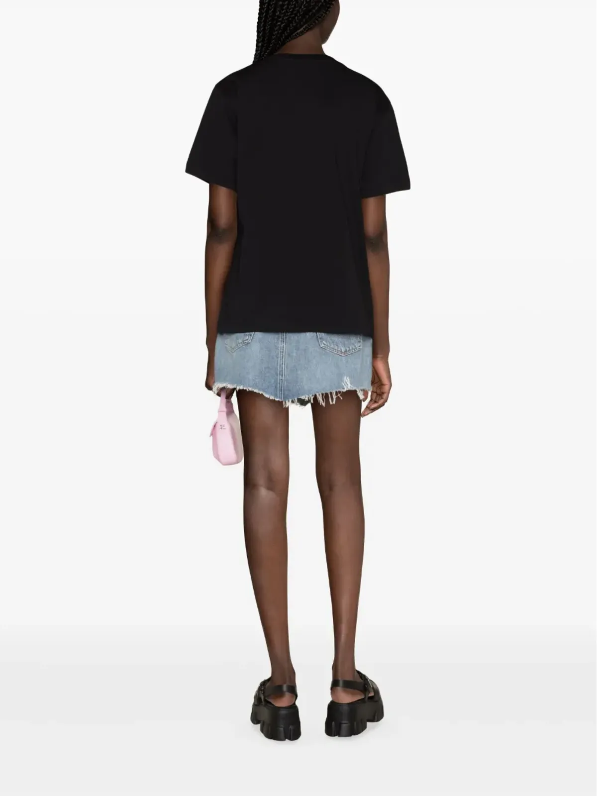 Moschino ロゴプリント コットン Tシャツ - ブラック - 画像4