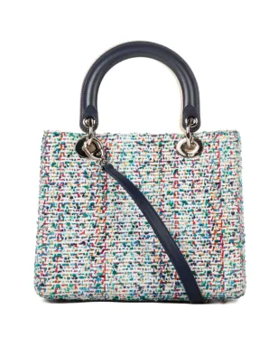Christian Dior ビンテージ ミディアム レディ・ディオール トートバッグ ブルー - サムネイル3