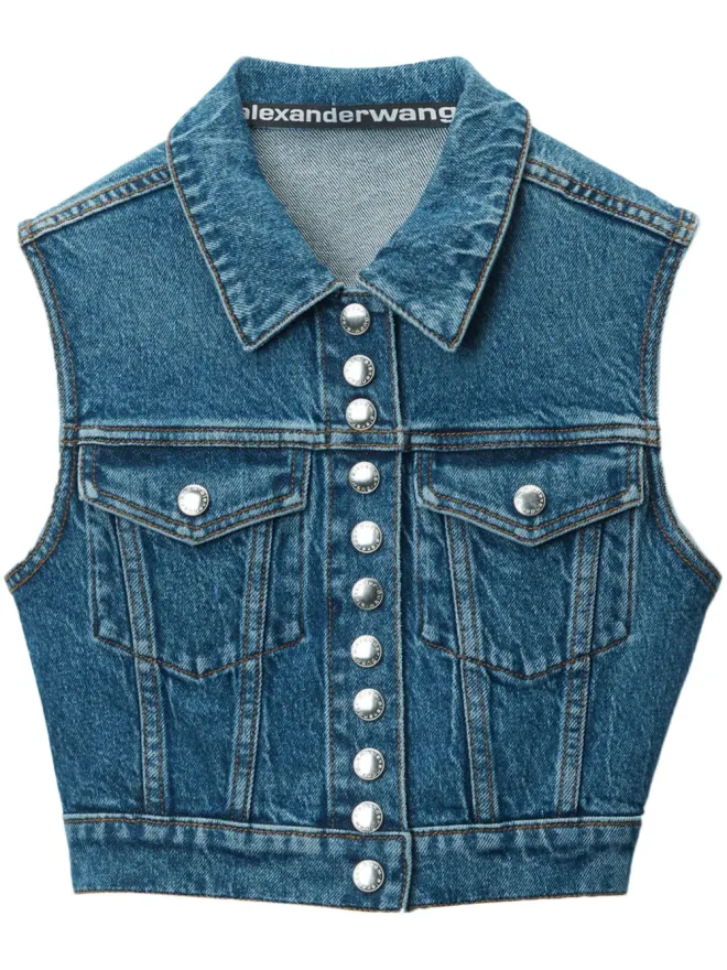 Alexander Wang Alexander Wang トラッカーベスト風デニムジャケットの商品画像