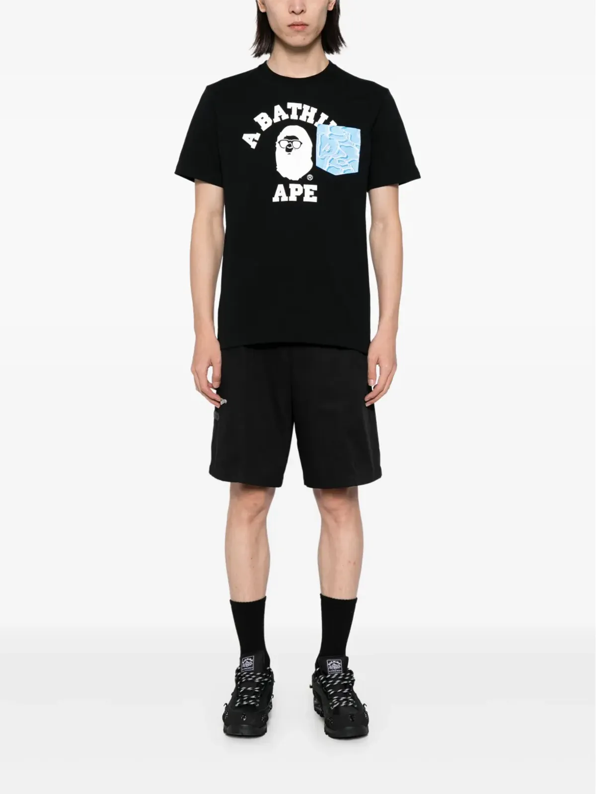 A BATHING APE® ロゴプリントTシャツ - ブラック - 画像2