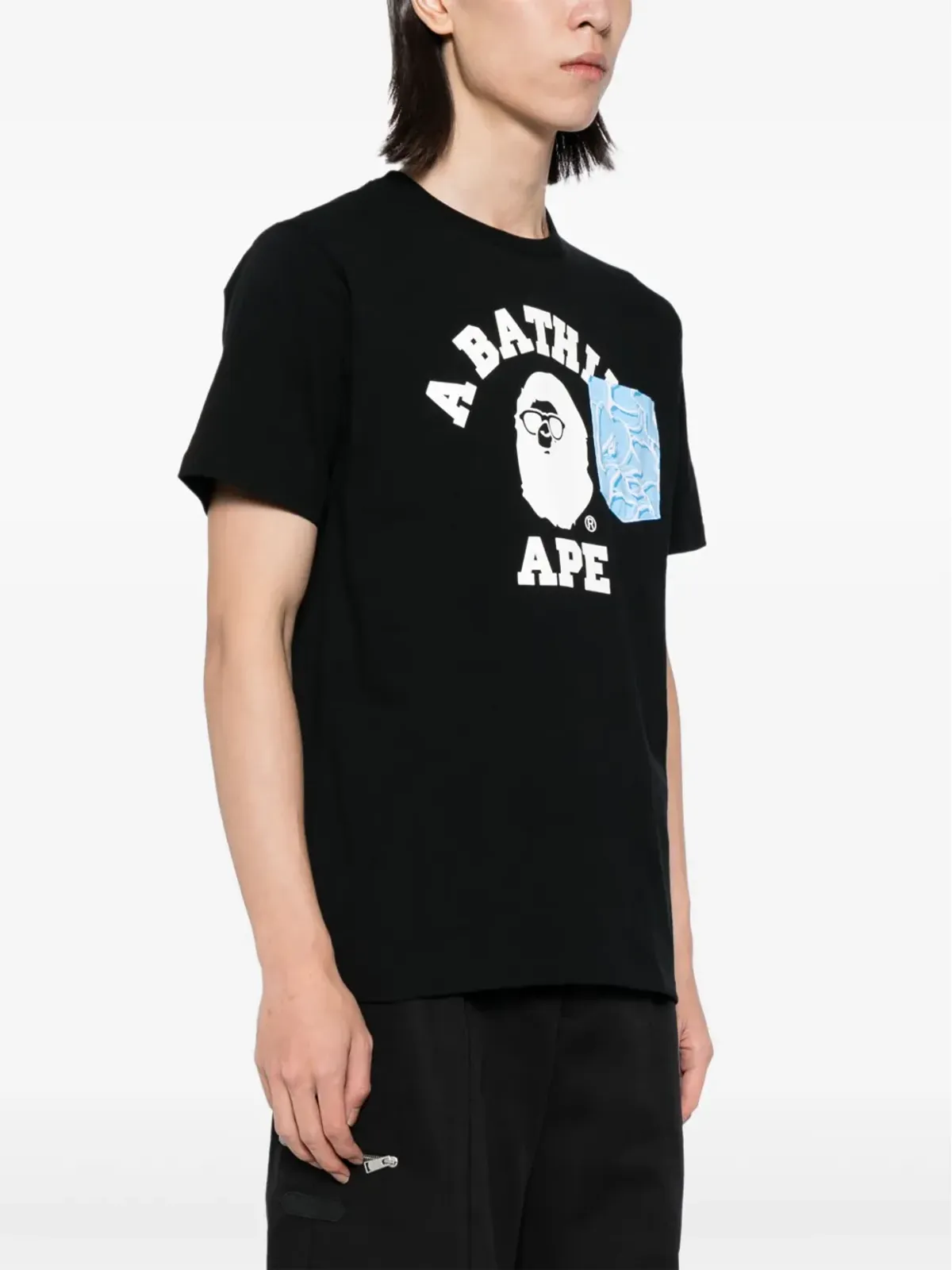 A BATHING APE® ロゴプリントTシャツ - ブラック - 画像3