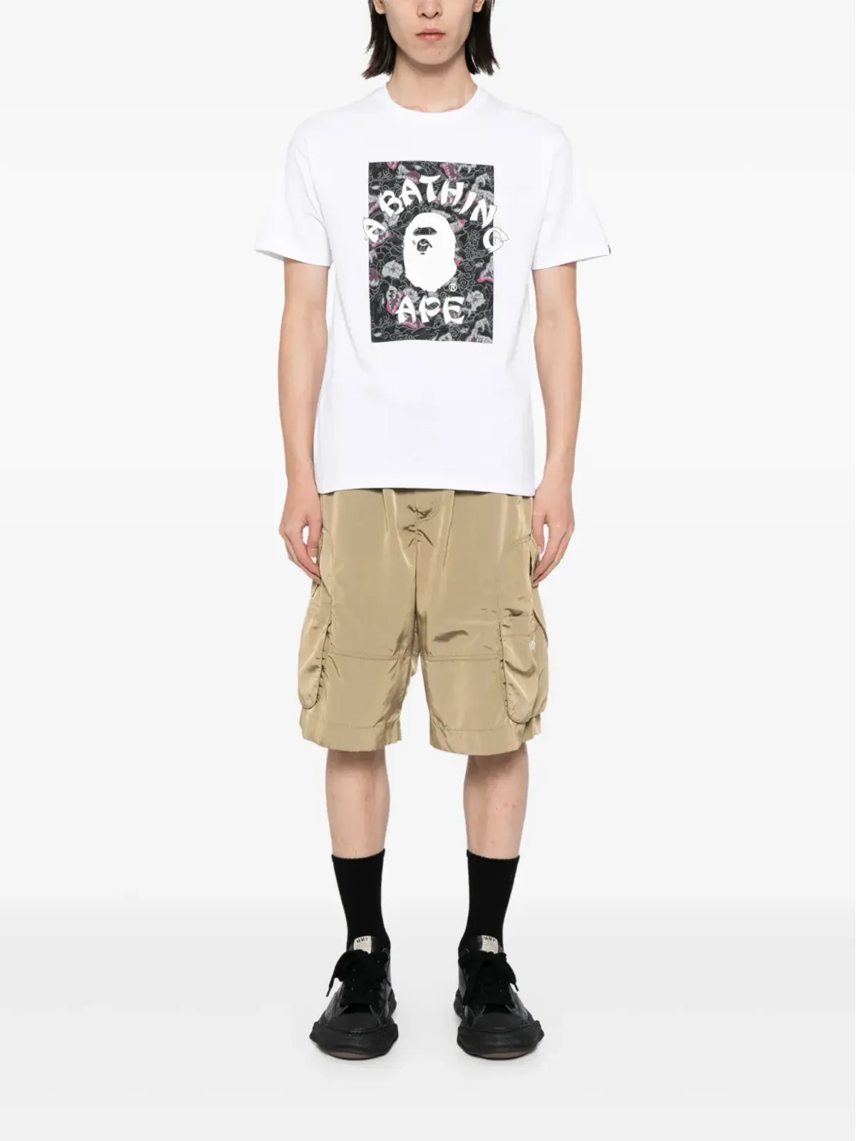 A BATHING APE® ジャパニーズタトゥー カモ コレッジTシャツ - 画像2