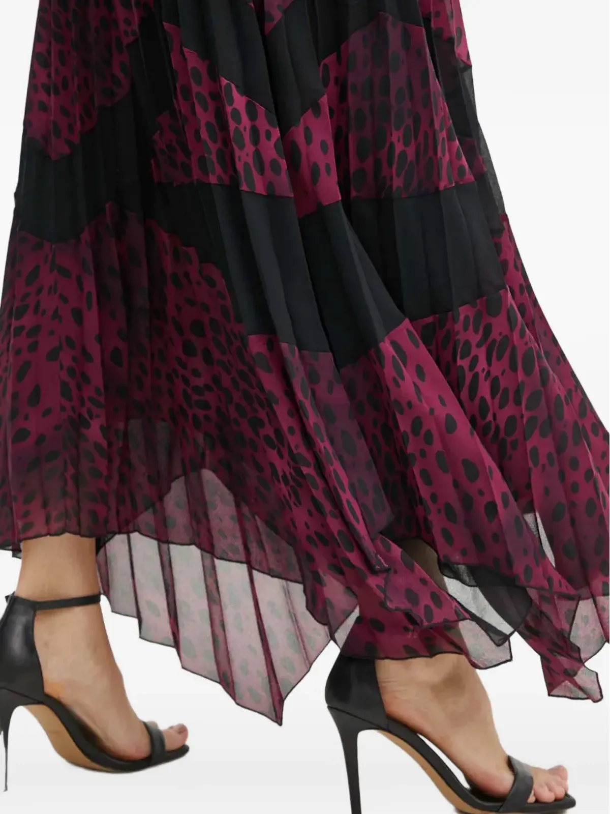 PINKO プリーツマキシスカート - パープル - 画像4