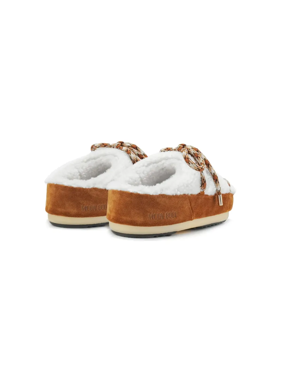 Moon Boot Kids フェイクファー付きフラットスリッパ - 画像3
