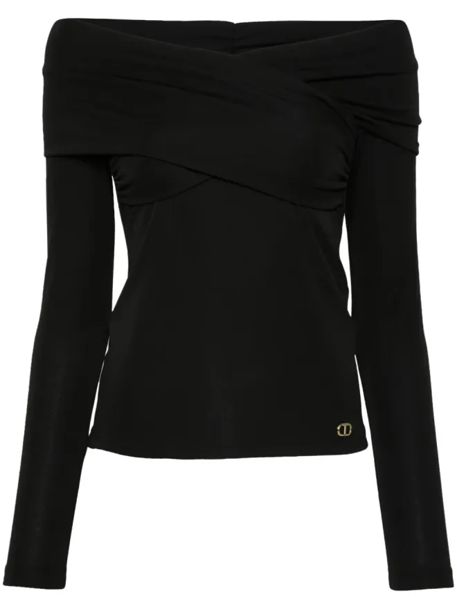 TWINSET TWINSET オフショルブラウス ブラックの商品画像