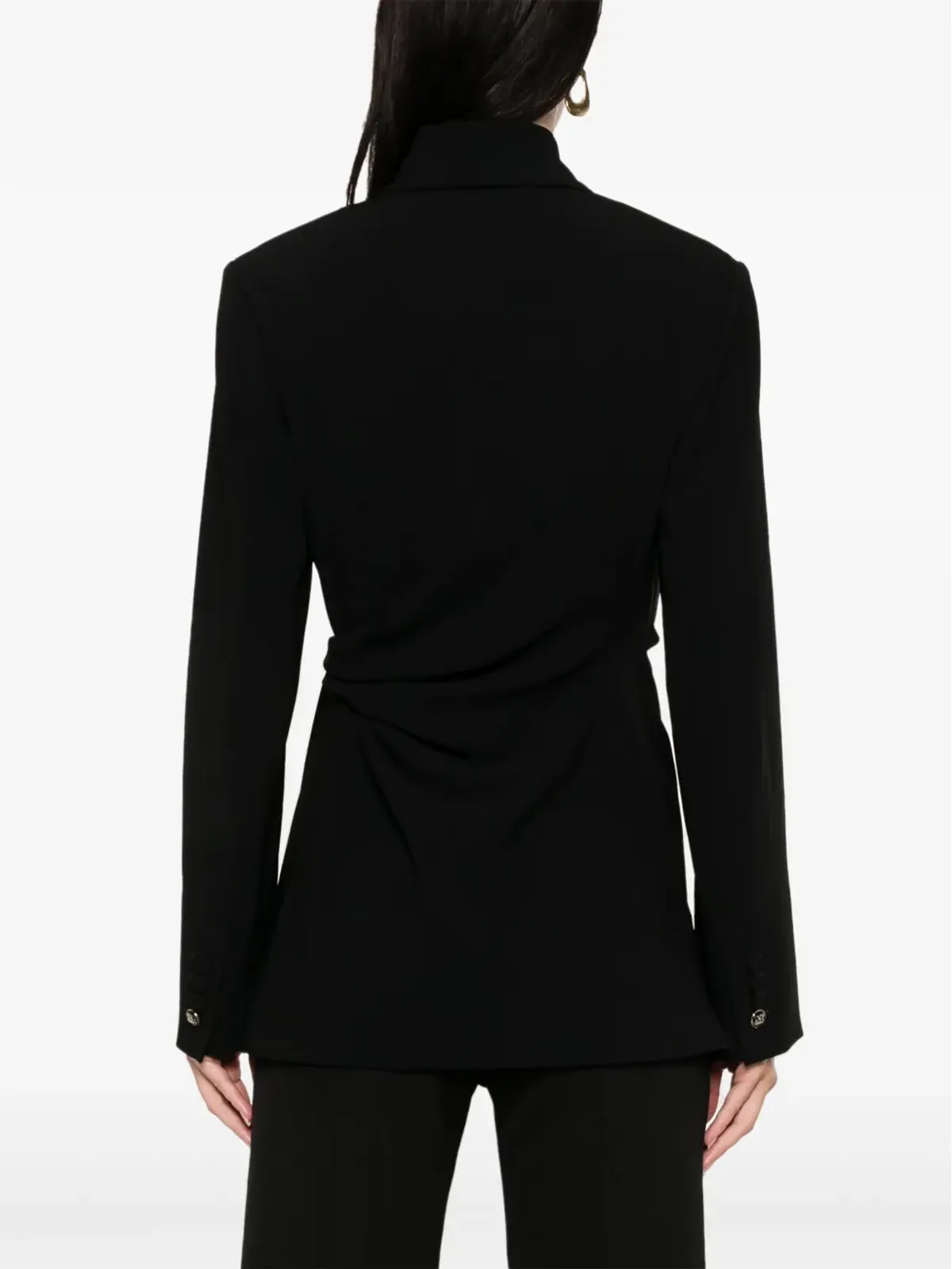 Max Mara ラップデザイン ブレザー ブラック - 画像4