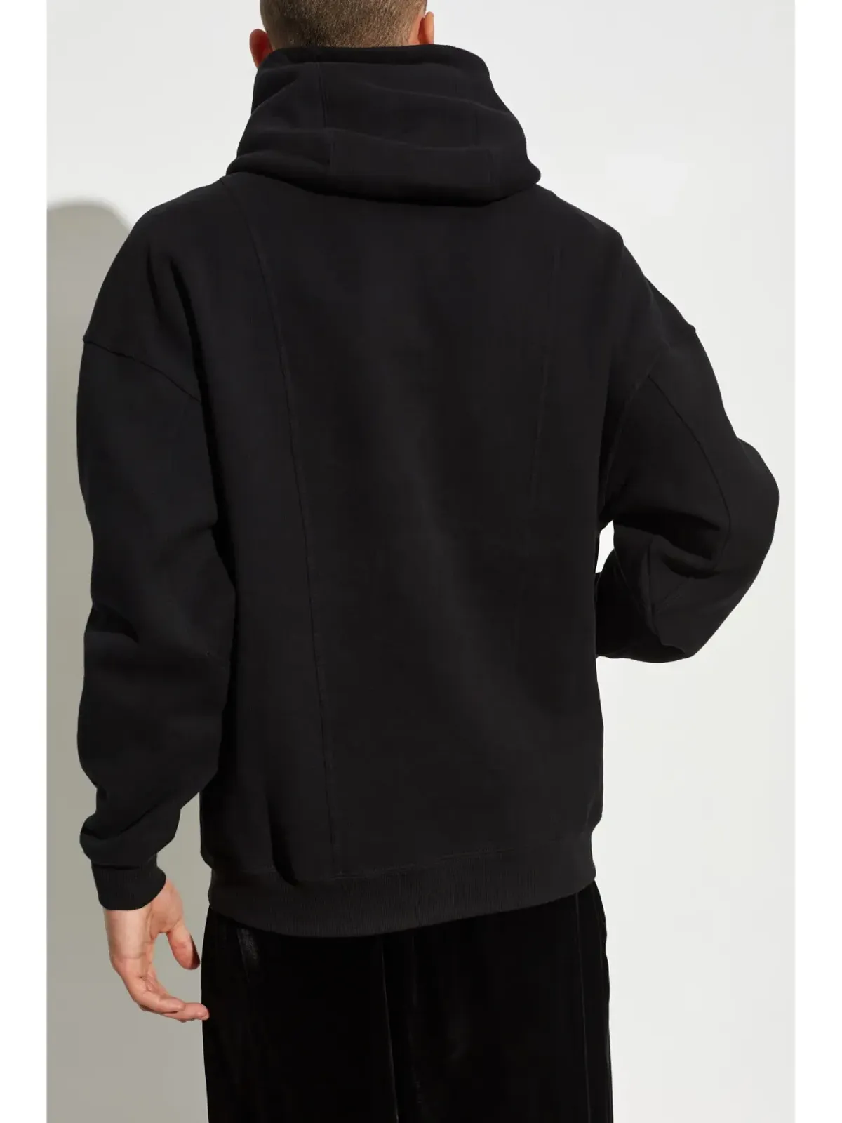 Saint Laurent ロゴ刺繍 ハーフジップ フード付きパーカー - 画像4