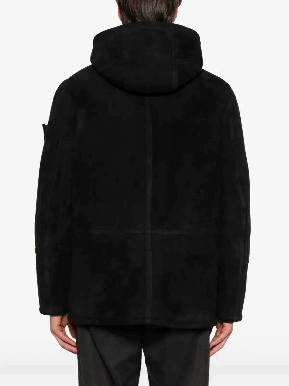 Stone Island フード付きスエードジャケット - ブラック - 画像4
