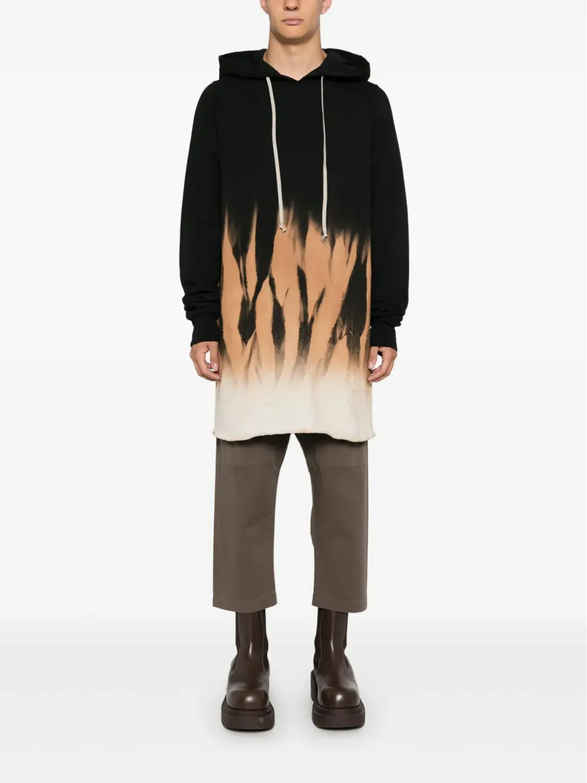 Rick Owens DRKSHDW アブストラクトプリント フーディ - ブラック - 画像2