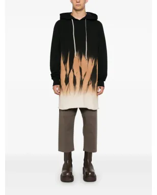 Rick Owens DRKSHDW アブストラクトプリント フーディ - ブラック - サムネイル2