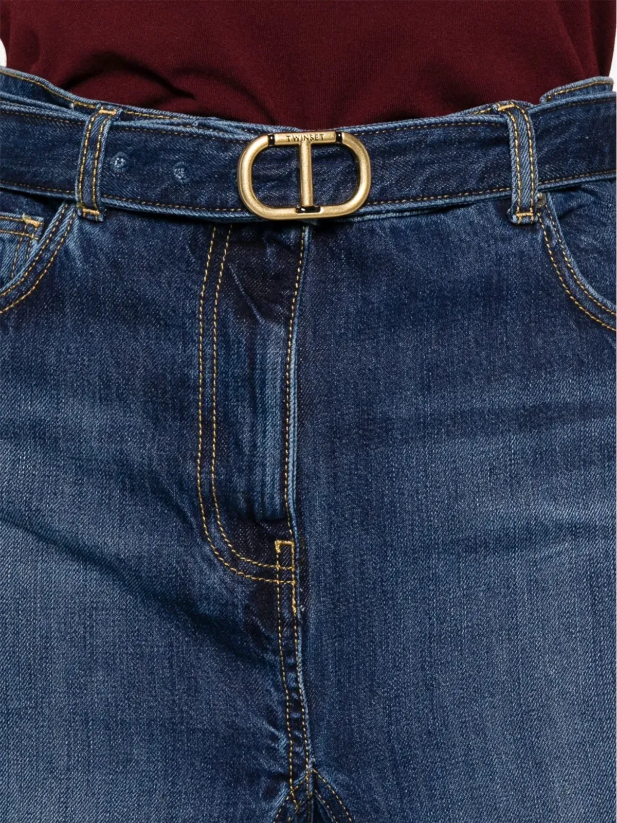 TWINSET ロゴバックル ジーンズ - 画像5
