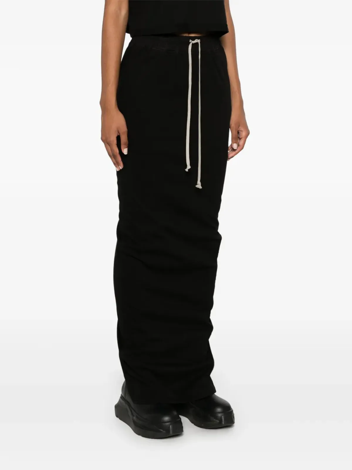 Rick Owens DRKSHDW プルオン ピラー マキシスカート - ブラック - 画像3