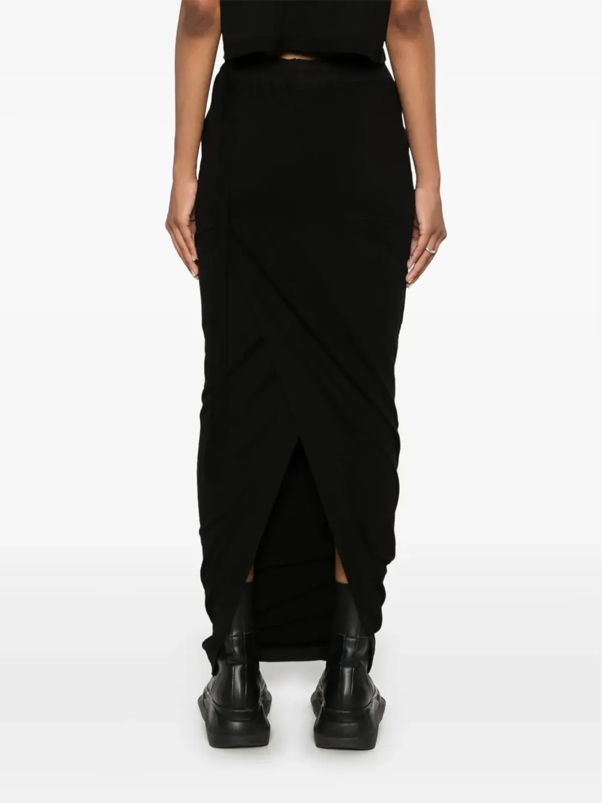Rick Owens DRKSHDW プルオン ピラー マキシスカート - ブラック - 画像4