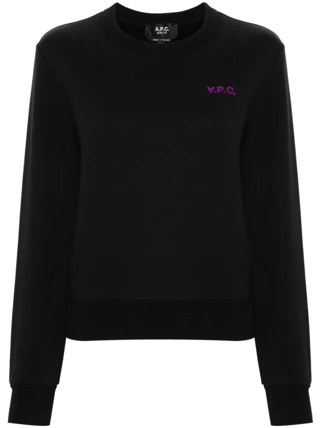 A.P.C. A.P.C. フロックドロゴ スウェットシャツ - ブラックの商品画像