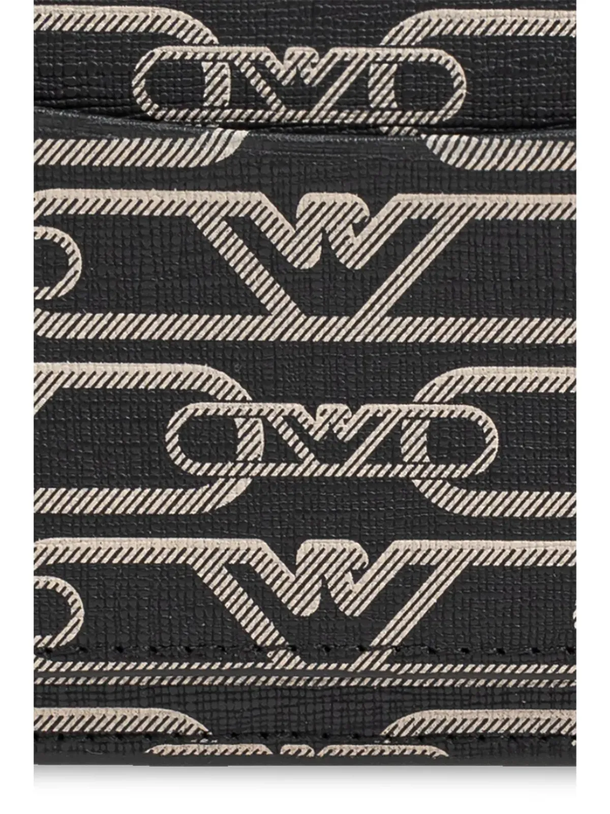 Emporio Armani モノグラム ウォレット ブラック - 画像5