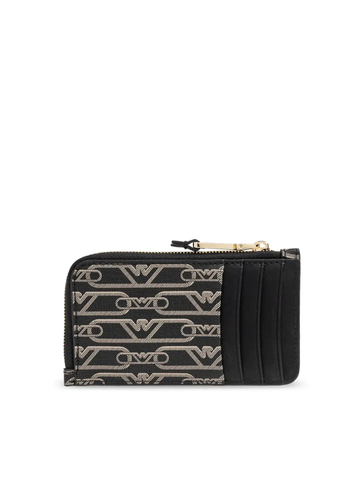 Emporio Armani モノグラム ウォレット ブラック - 画像3