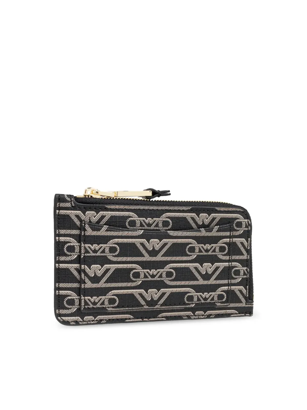 Emporio Armani モノグラム ウォレット ブラック - 画像4