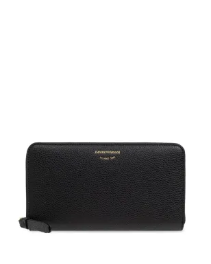 Emporio Armani embossed-logo 財布 - ブラック - サムネイル1