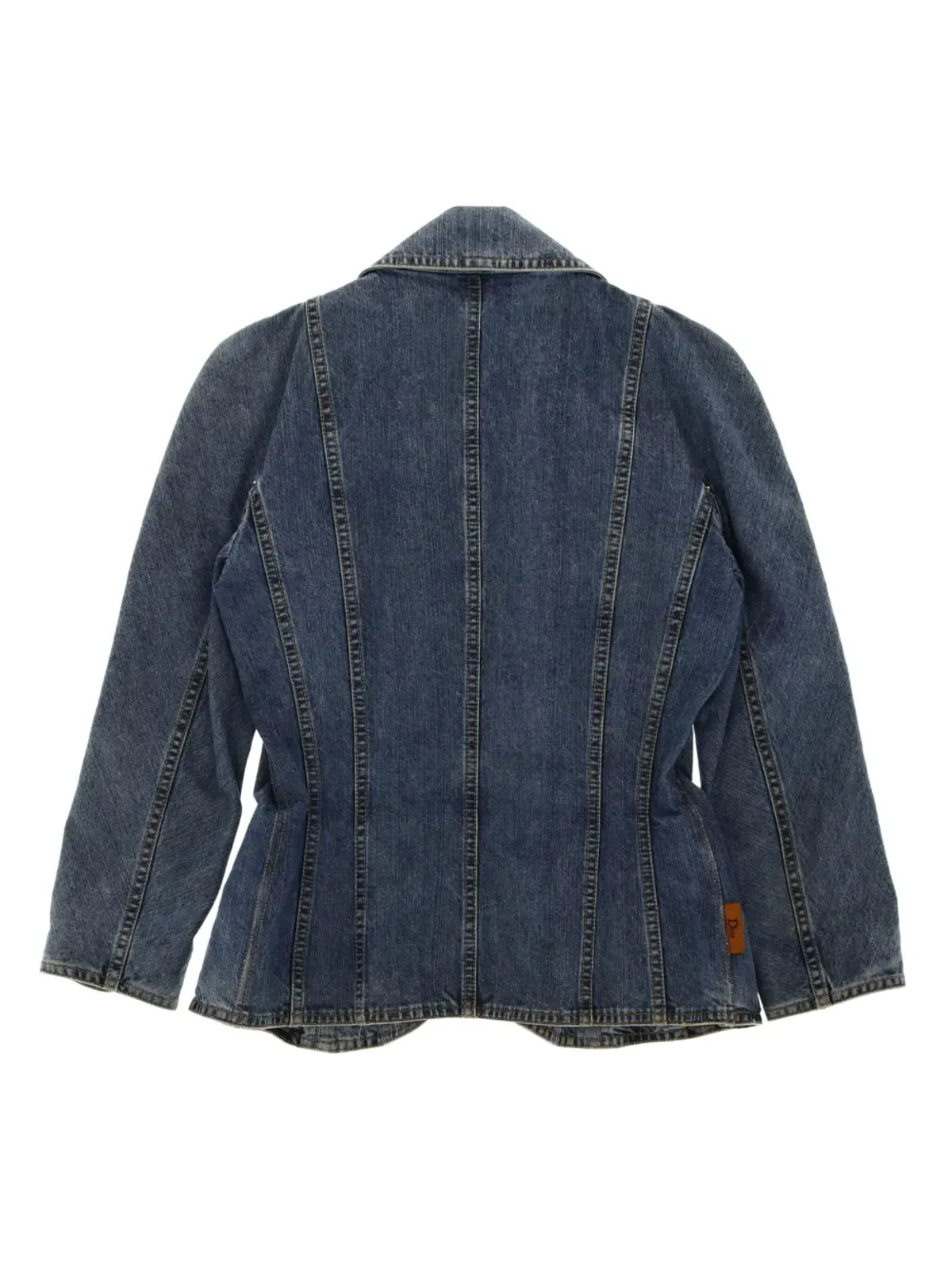 Christian Dior Pre-Owned 2010年代 花柄アップリケ デニムジャケット ブルー - 画像2