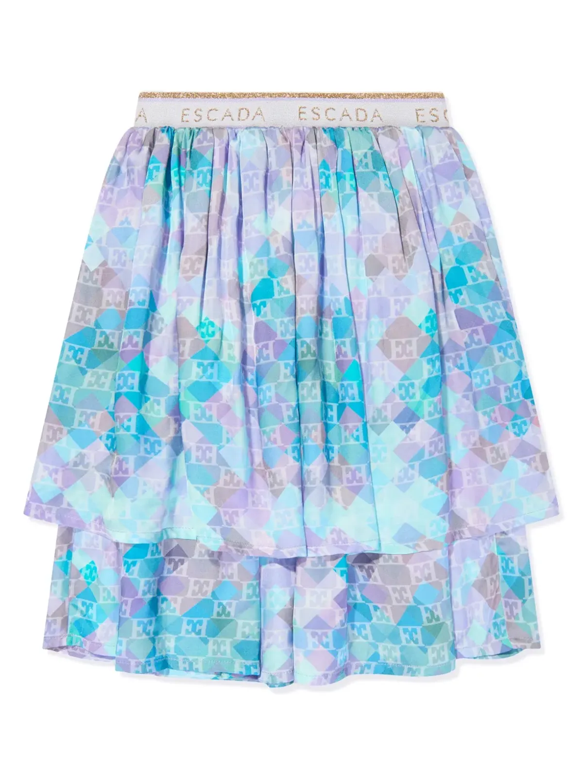 Escada Kids 全体ロゴプリントスカート - 画像2