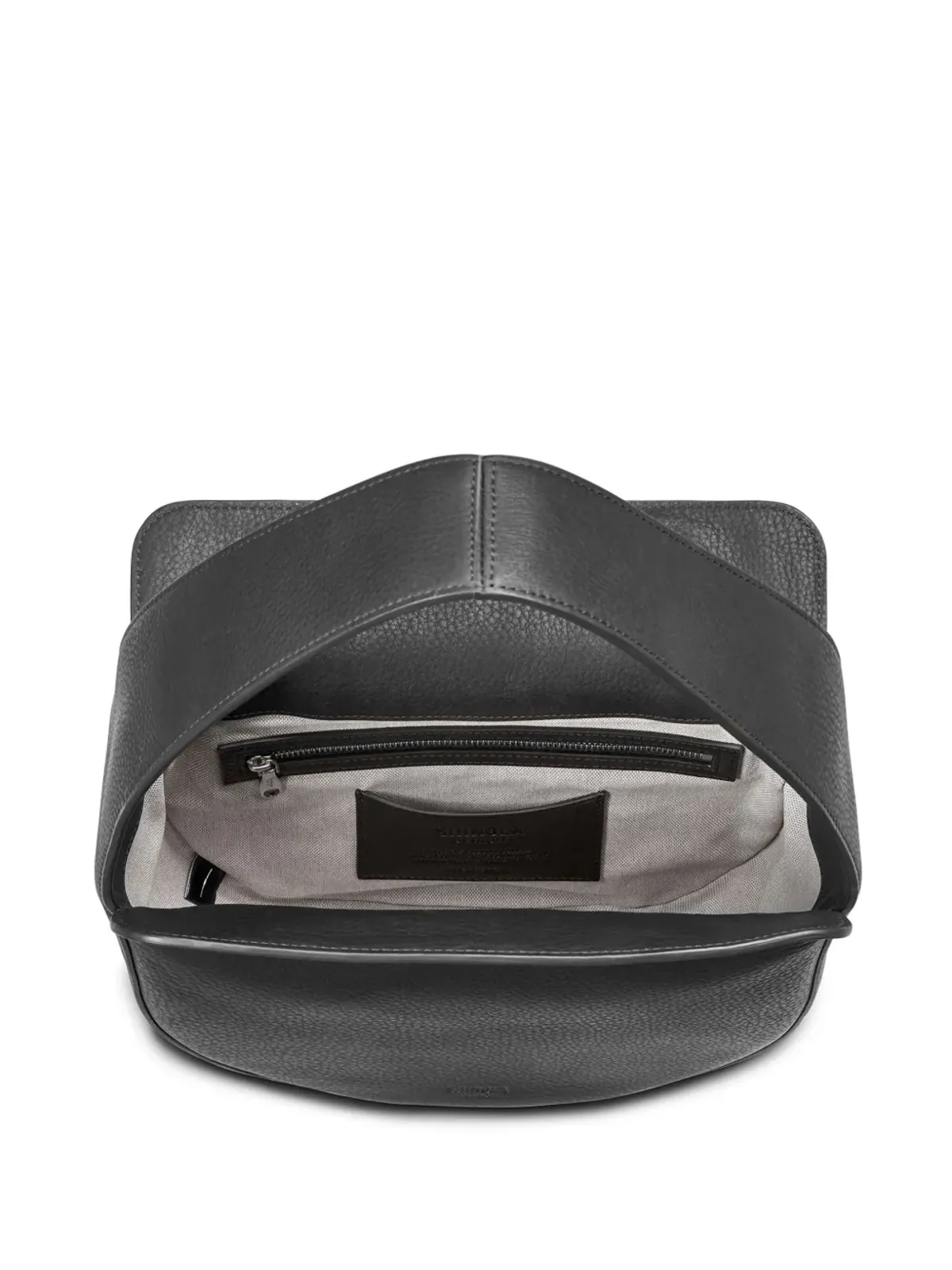 Shinola 小型グレインレザー ショルダーバッグ ブラック - 画像5