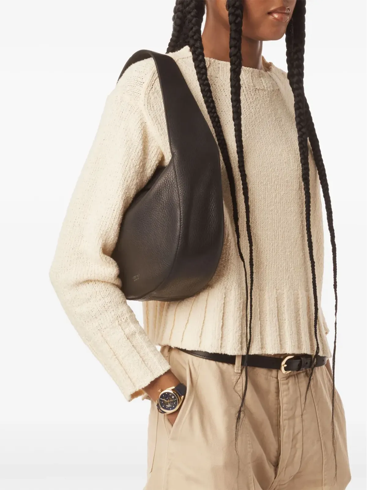 Shinola 小型グレインレザー ショルダーバッグ ブラック - 画像2