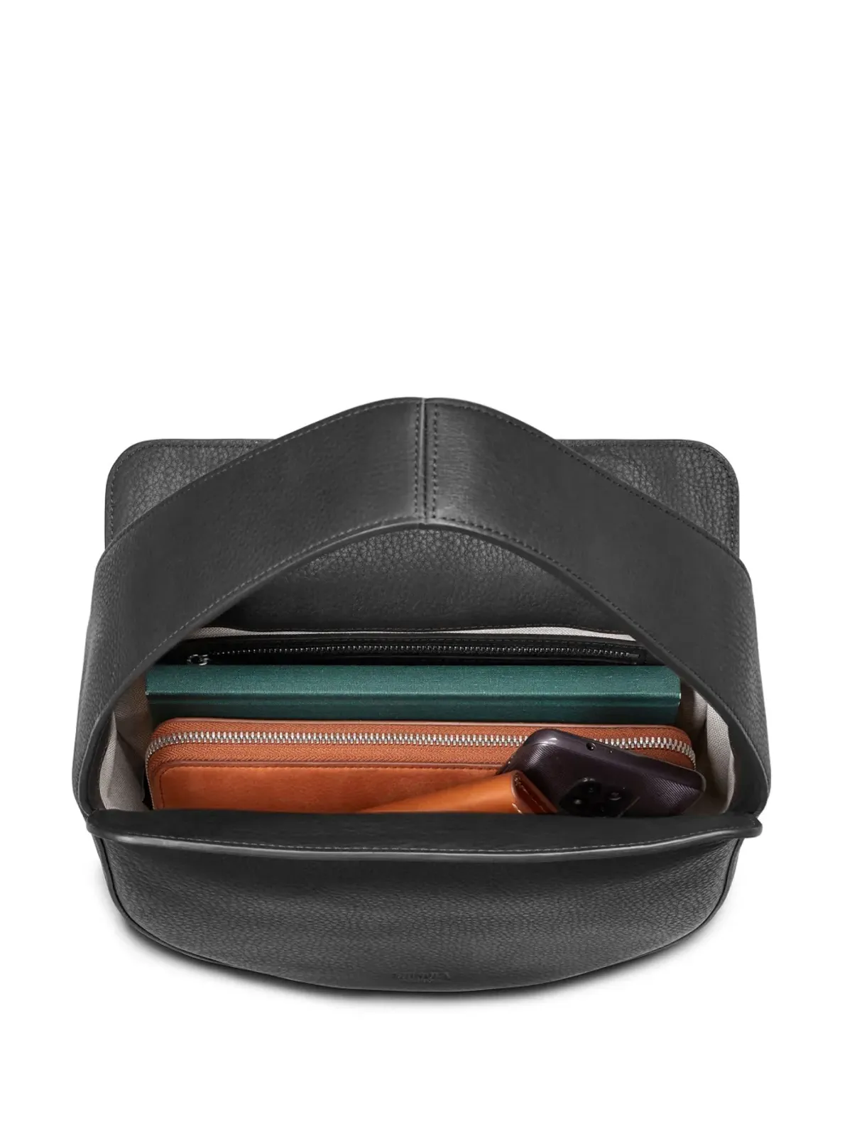 Shinola 小型グレインレザー ショルダーバッグ ブラック - 画像4