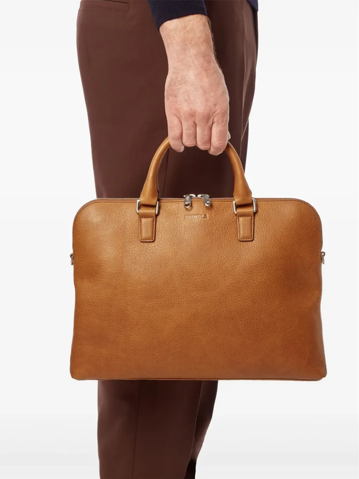 Shinola レザー ブリーフケース - 画像2