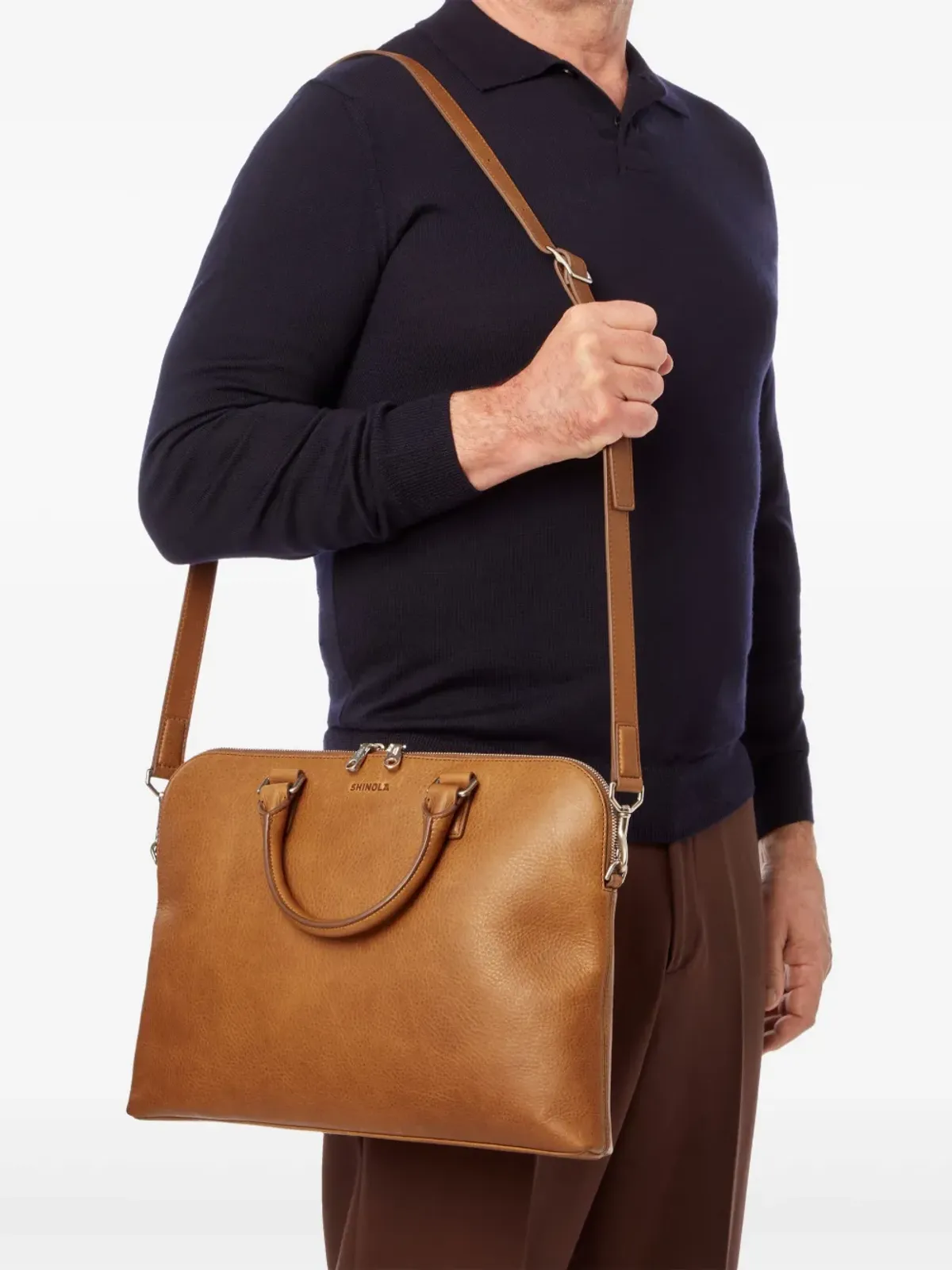 Shinola レザー ブリーフケース - 画像3